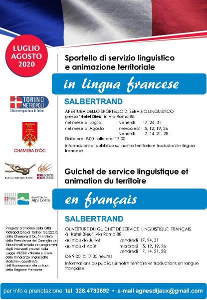 Sportello di servizio linguistico e animazione territoriale in lingua francese Sportello di servizio linguistico e animazione territoriale in lingua francese